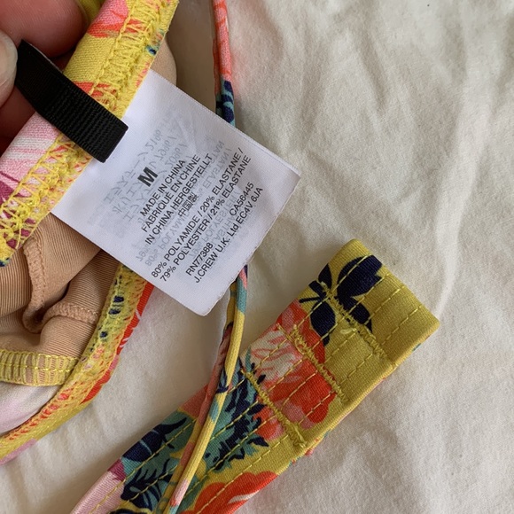 Yellow Floral Bikini Top - Picture 4 of 6